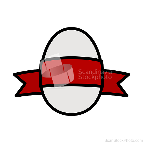 Image of Easter Egg With Ribbon Icon