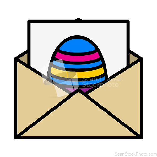 Image of Envelop With Easter Egg Icon