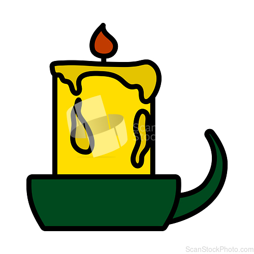 Image of Candle In Candlestick Icon