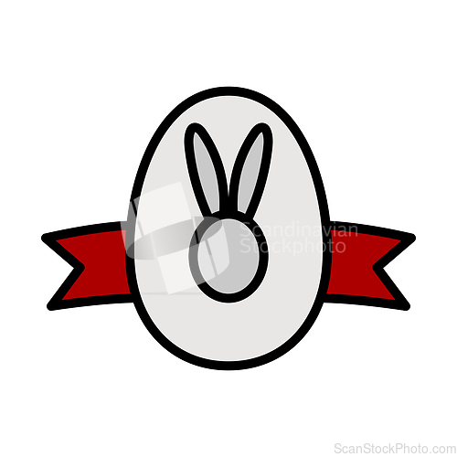 Image of Easter Egg With Ribbon Icon