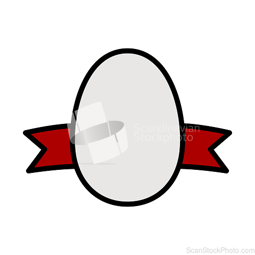 Image of Easter Egg With Ribbon Icon