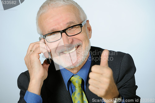 Image of Lucky senior businessman
