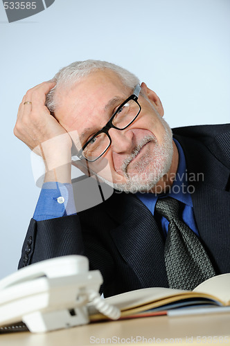 Image of Portrait of handsome senior businessman