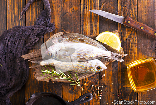 Image of raw fish with salt and spice