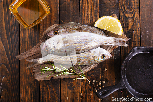 Image of raw fish with salt and spice