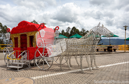 Image of Festive Christmas decoration, Catedral de Sal of Zipaquira, Colombia