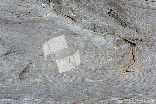 Image of Textured weathered wood surface revealing natural patterns and d