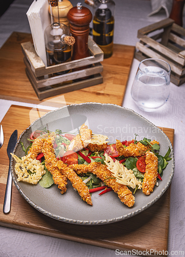 Image of Delicious breaded chicken strips