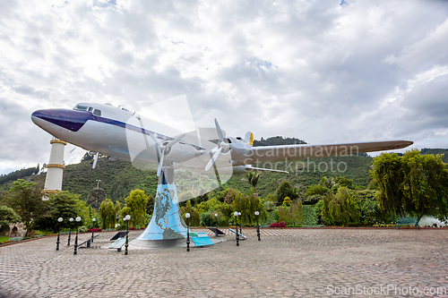 Image of Biopark Wakata HK136 Airplane, Jaime Duque Park, Tocancipa municipality of the Metropolitan Area of Bogota, Colombia.