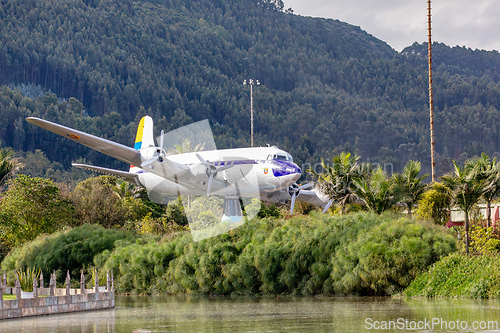 Image of Biopark Wakata HK136 Airplane, Jaime Duque Park, Tocancipa municipality of the Metropolitan Area of Bogota, Colombia.