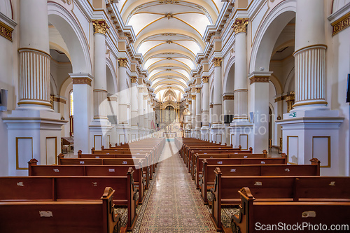 Image of Interior of Church Iglesia de guascas, Guasca, Cundinamarca department, Colombia.