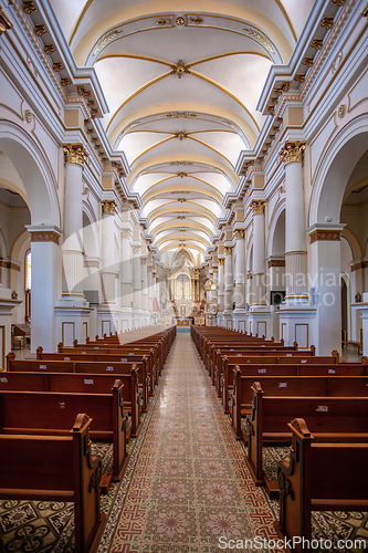 Image of Interior of Church Iglesia de guascas, Guasca, Cundinamarca department, Colombia.