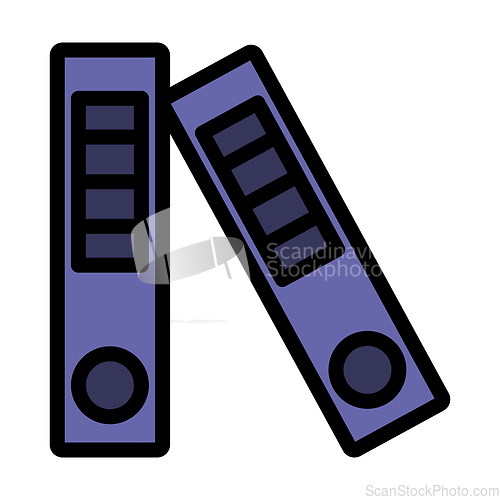 Image of Icon Of Folders With Clip