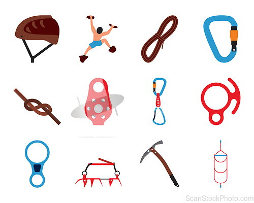 Image of Alpinist Icon Set
