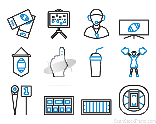 Image of Football Icon Set