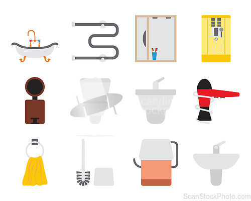 Image of Bathroom Icon Set