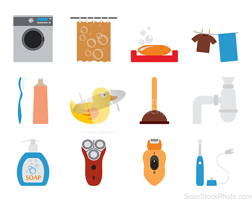 Image of Bathroom Icon Set