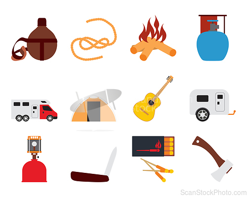 Image of Camping Icon Set