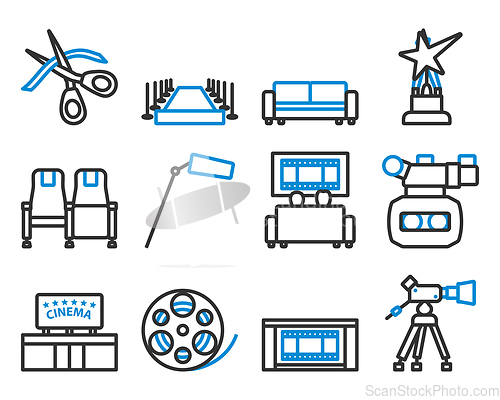 Image of Cinema Icon Set