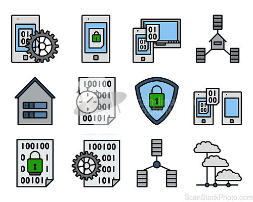 Image of Data Icon Set
