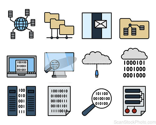 Image of Data Icon Set