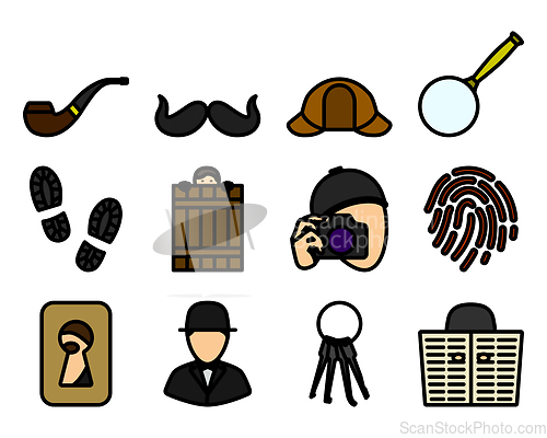 Image of Detective Icon Set