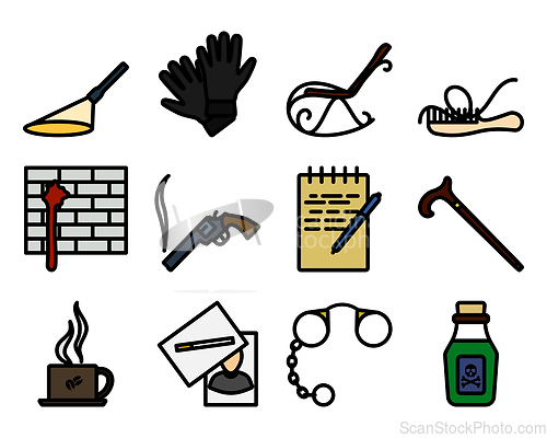Image of Detective Icon Set