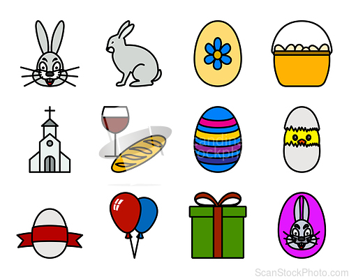Image of Easter Icon Set