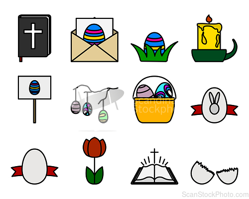 Image of Easter Icon Set