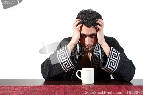 Image of Morning guy drinking coffee