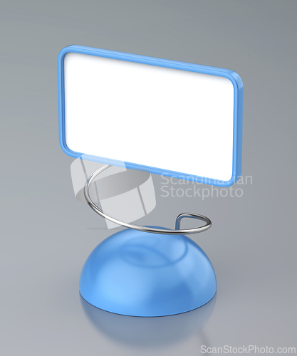 Image of Blue blank spiral card holder