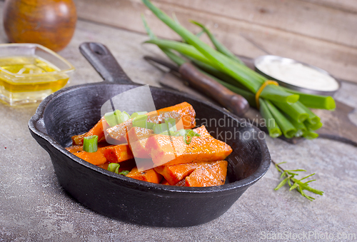 Image of Homemade Organic Orange Roasted Carrots with Garlic and Parsley