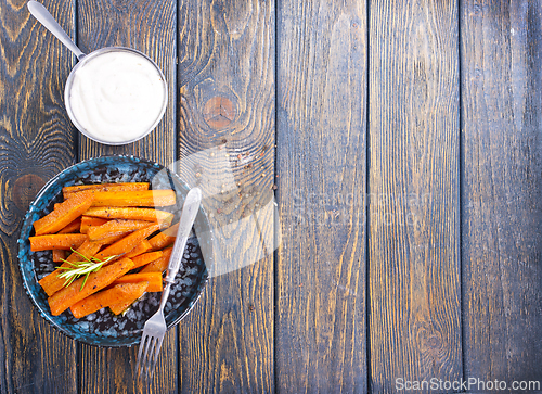 Image of Homemade Organic Orange Roasted Carrots with Garlic and Parsley