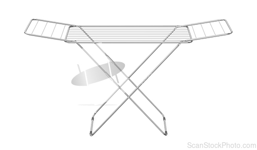 Image of Empty clothes drying rack