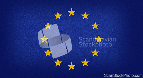 Image of European Union flag on abstract background