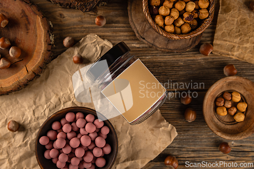 Image of Raspberry taste white chocolate covered peanuts