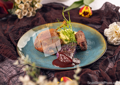 Image of Roasted duck confit with mashed potatoes