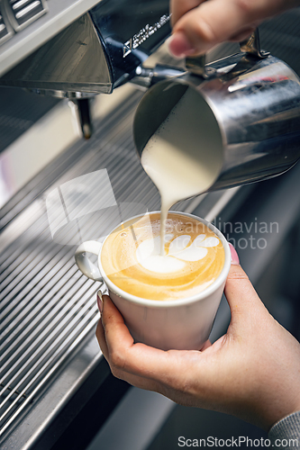 Image of Barista preparing a cappuccino