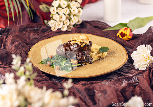 Image of Still life of romantic dinner