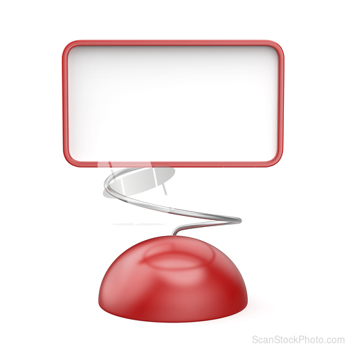 Image of Red blank spiral card holder