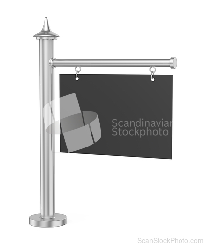 Image of Blank dark grey signboard