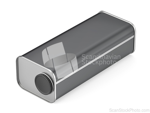 Image of Blank square tin can for olive oil, motor oil or other liquids