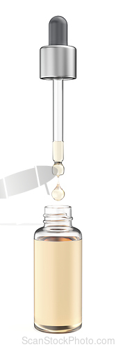 Image of Opened glass dropper bottle with pipette