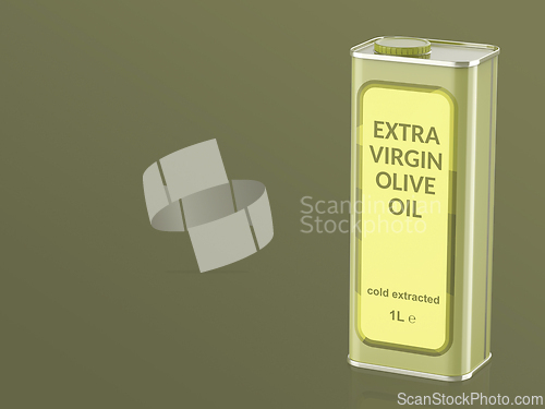 Image of Extra virgin olive oil tin can