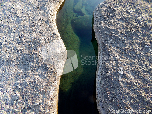 Image of Rocky shore of the Caspian Sea.
