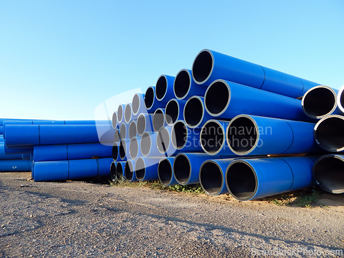 Image of Industrial polymer pipes.