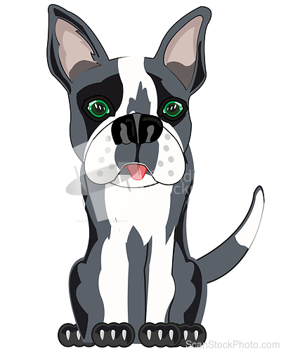 Image of Cartoon of the dog terrier on white background is insulated