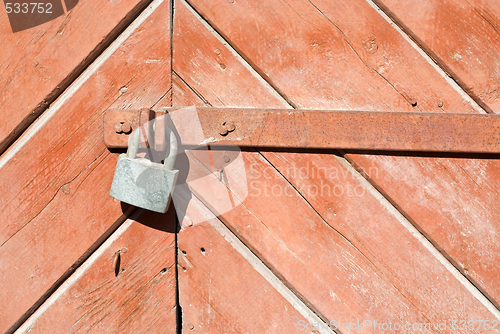 Image of Wooden gates with lock