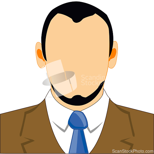 Image of Vector illustration of the portrait men without person in suit with tie