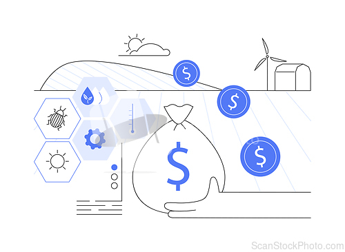 Image of Rural grants isolated cartoon vector illustrations.